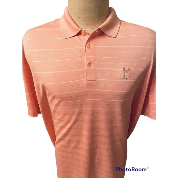 Nike Golf Tour Performance Dri Fit Shirt XL Excellent Condition Pink White - Picture 1 of 7